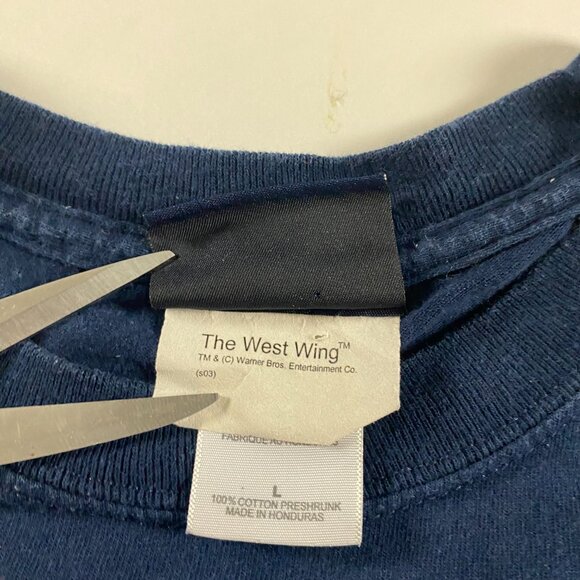 Vintage The West Wing NBC T Shirt Men's  XL Blue Cotton TV Series Show - Picture 5 of 9